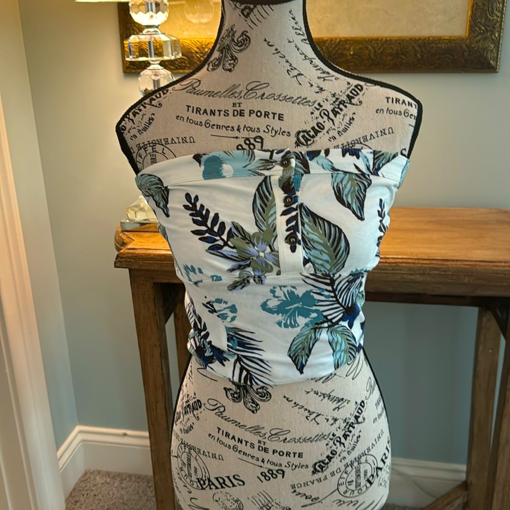 Free People sleeveless tropical floral print tank